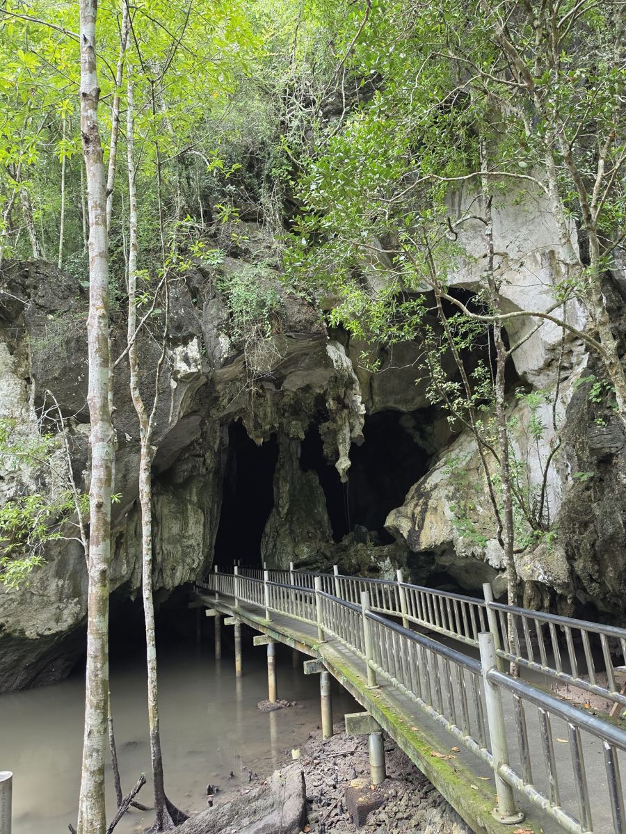 Cave entrance with walkway